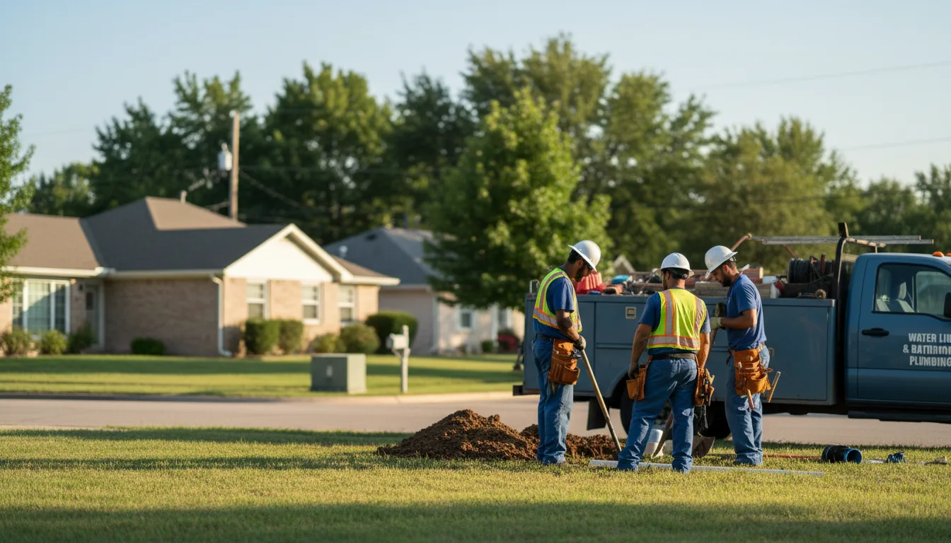 Residential water line and bathroom plumbing service in South Charleston, OH